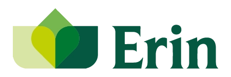Town of Erin logo with overlapping green shapes forming a stylized leaf.